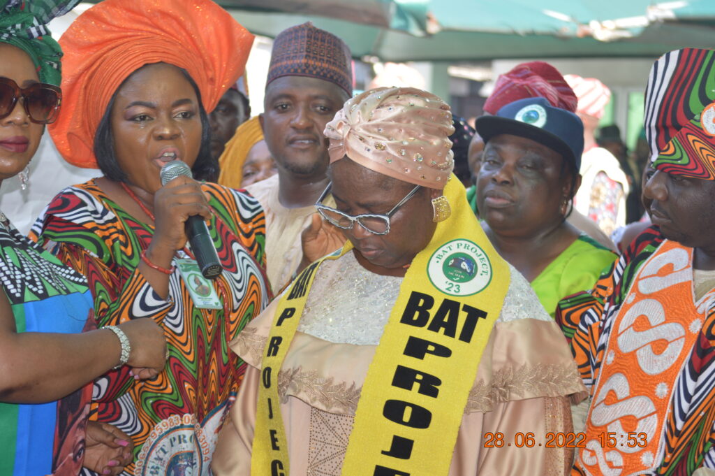 The Iyaloja General of Nigeria Being Decorated as the Grand-Matron of BAT PROJECT'23